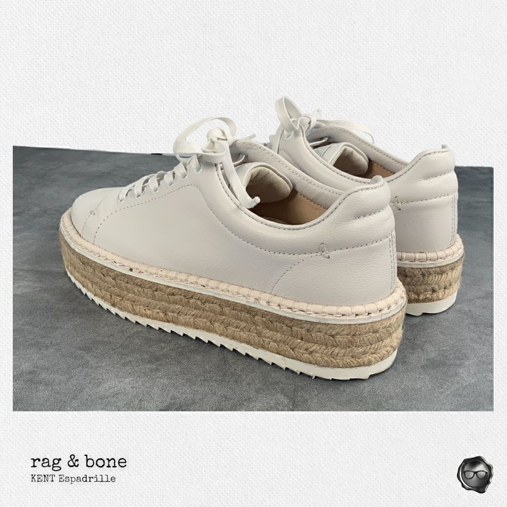 RAG & BONE KENT ESPADRILLE PLATFORM SNEAKER IN WHITE WOMEN’S SIZE 6.5 NEW IN BOX - Picture 5 of 13
